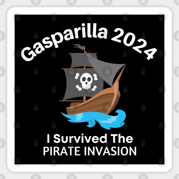 Gasparilla 2024 - I Survived Sticker by MtWoodson